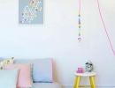 Pastel coloured bedroom sparkles creativity in kids | 10 Brilliantly Bright Neon Kids Rooms - Tinyme Blog