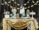 Flashy linen for delicious looking dessert table | 10 Delightful Dessert Table Ideas - Tinyme Blog
