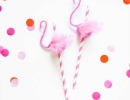 DIY flamingo straws | 10 Fabulous Flamingo DIYS - Tinyme Blog